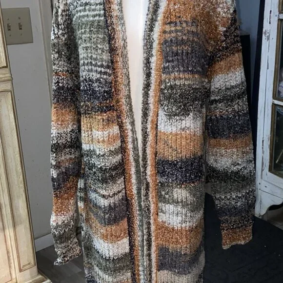 BEAUTIFUL FASHION NOVA MIDI CARDIGAN SWEATER 2X OPEN FRONT NWT - Picture 2 of 4